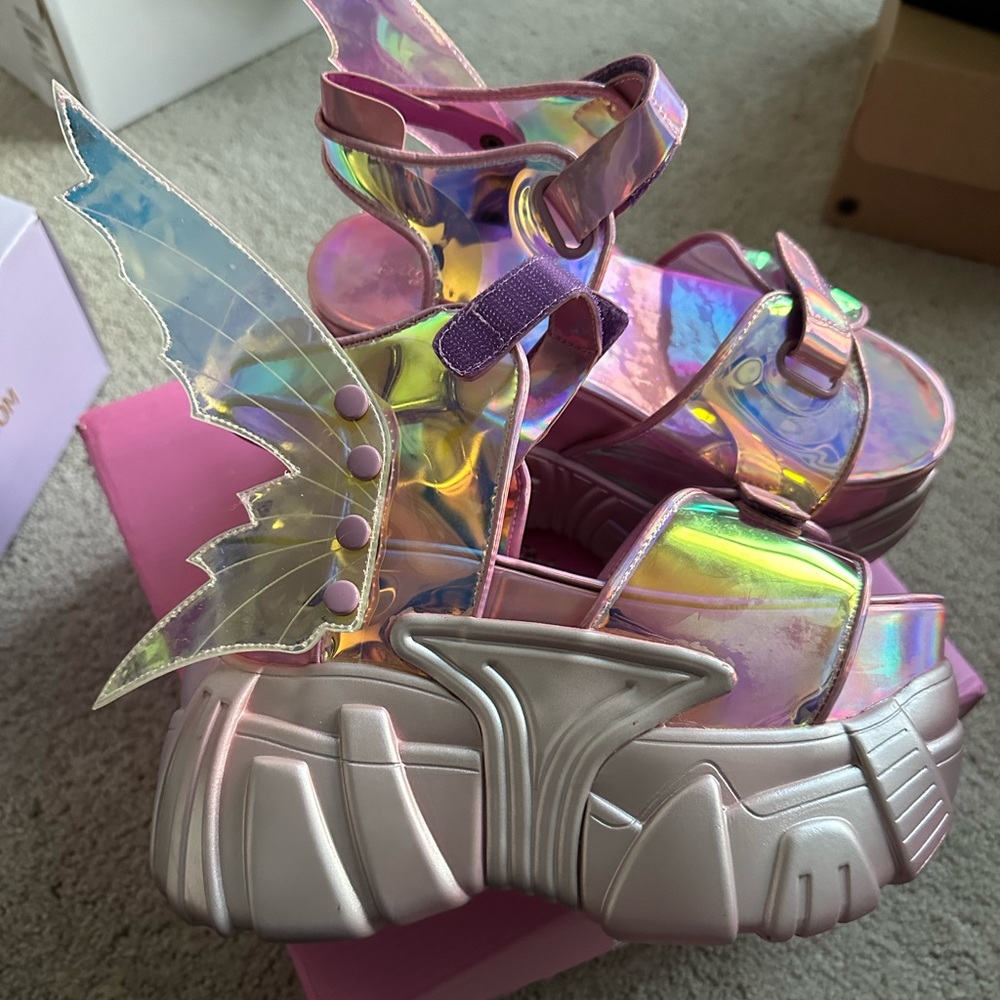 Dollskill sugar thrillz frenzy platform sandals